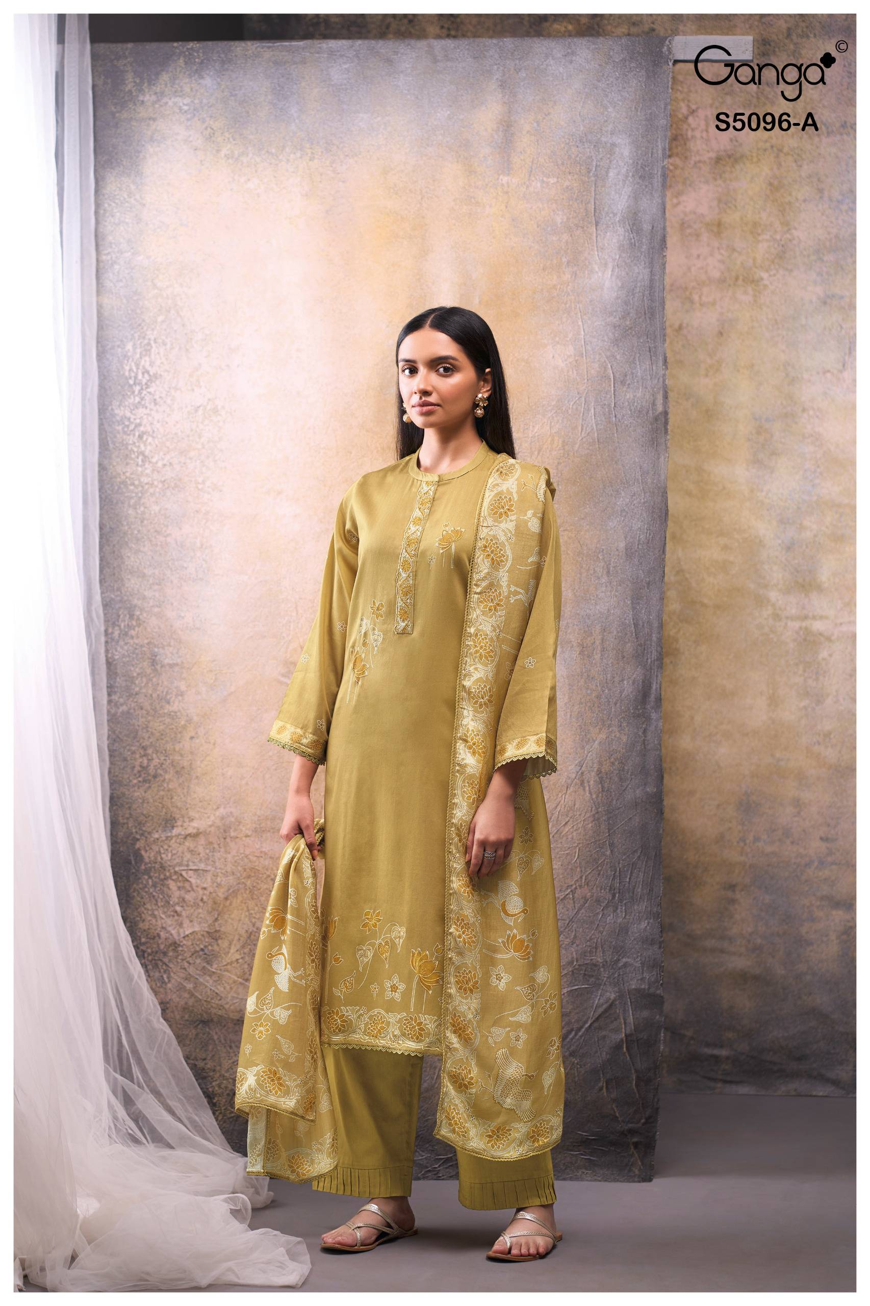 GITISHA 5096 SERIES BY GANGA FASHION Beautiful Colourful COTTON SATIN Dresses At Wholesale Price